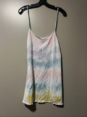 Pastel Tie-Dye Spaghetti Strap Cami - White Pastel
